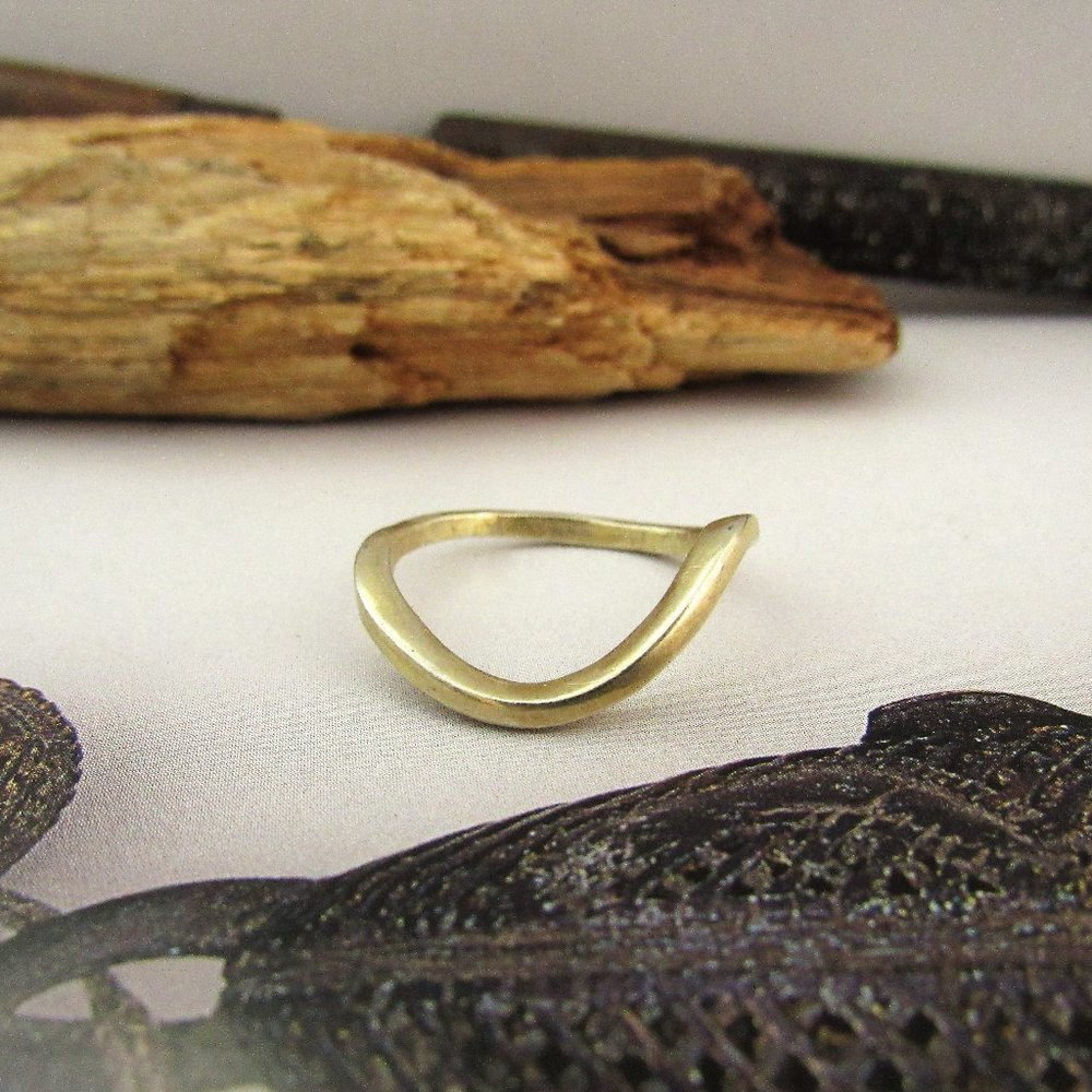 Unique 14k Yellow Gold Wedding Ring for Women
